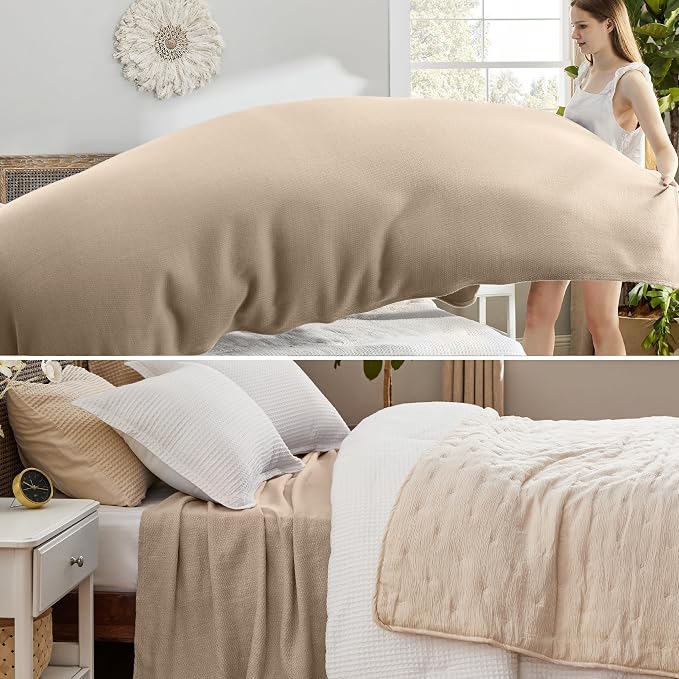 Bedsure GentleSoft 100% Cotton Blanket Queen Size - Image 4