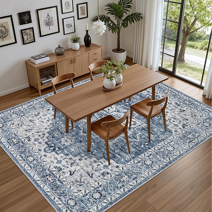 9x12 Area Rugs Living Room: Washable Vintage Rug - Image 5