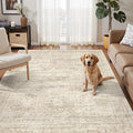 Soalmost 3x5 Rugs Non-Slip, Small Washable Kitchen Entryway Area Rug Beige | by Soalmost