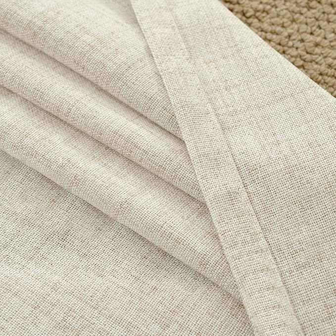 YoungsTex Linen Curtains 38 x 84 Inch Length, Light Filtering Drapes Rustic - Image 8
