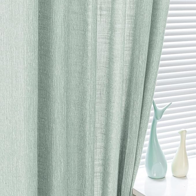 MYSKY HOME Living Room Curtains 84 Inches Long Semi Sheer Light Filtering - Image 4