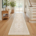 Runner Rug 2x8 Runners for Hallways Washable Rugs, Cream/Beige | Vintage by Restydon