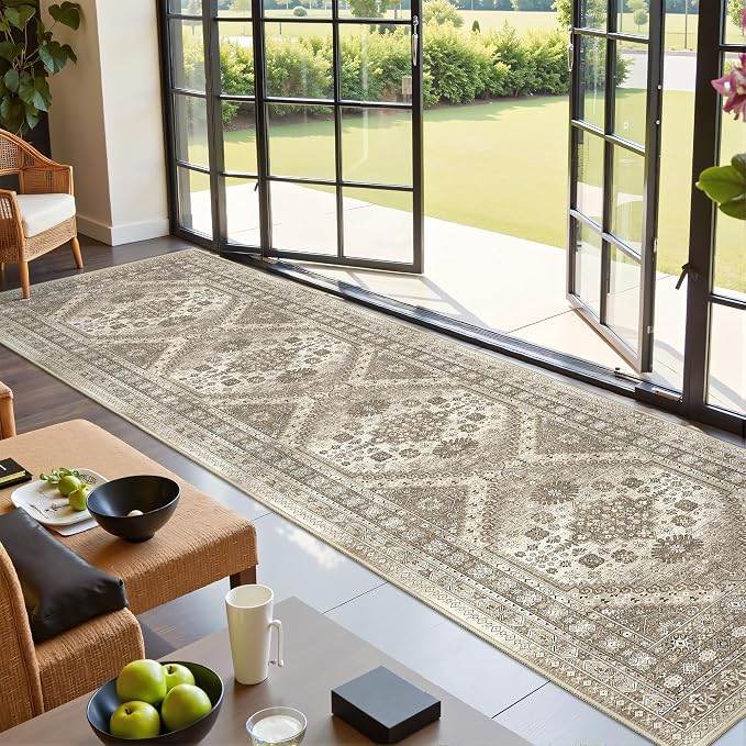 Runner Rug 2x10, Vintage Washable Rugs - Image 4
