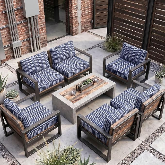 12Pcs Patio Cushion Covers Stretch Outdoor Furniture Protector Slipcovers | - Image 2
