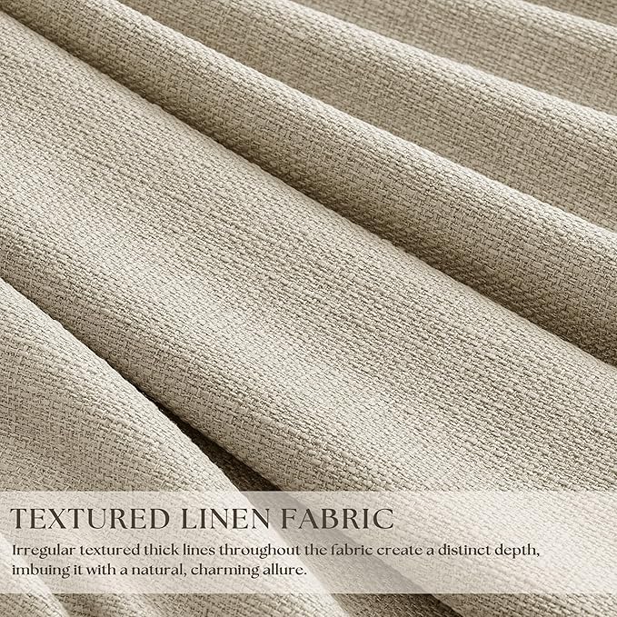 Oatmeal Beige Extra Wide Blackout 60 x 108 Inch Pinch Pleat Curtain 1 Panel | - Image 2