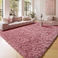 Blush Rugs for Living Room Bedroom, Fluffy 5x8 Bedside Area Rug, Soft Plush by ONASAR