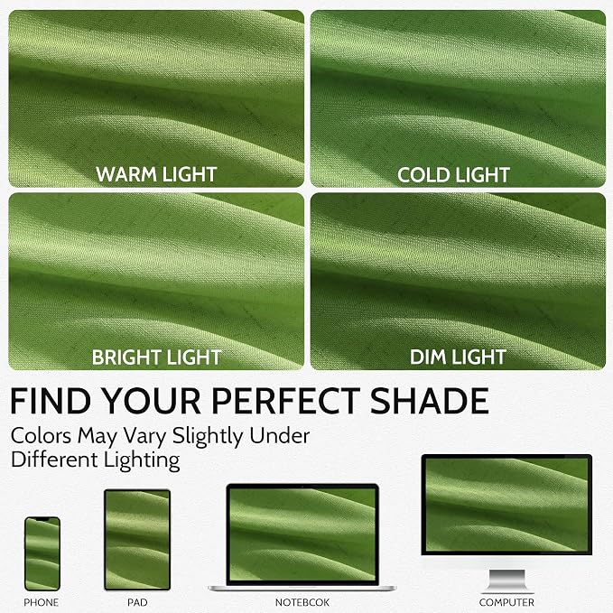 Lime Green Linen Curtains 72 Inch Long - Image 4