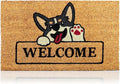 Coir Welcome Mat, Welcome Dog, 17 x 29 in | 100% Natural Coir, Anti-Shedding by AmaruDoorMats