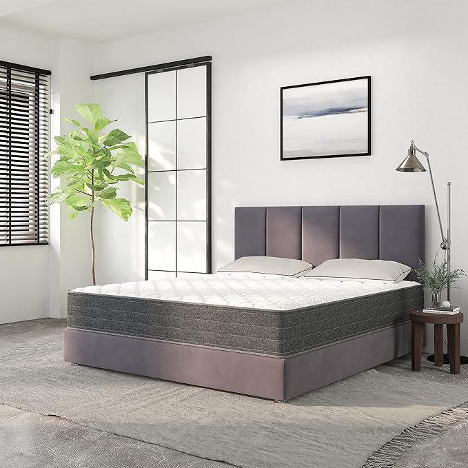 NapQueen Full Mattress, 8 Inch Victoria Hybrid Cooling Gel Infused Pocket Spring and Memory Foam Mattress, Full Size Mattress Bed in a Box, CertiPUR-US Certified, Fiberglass-Free Mattress