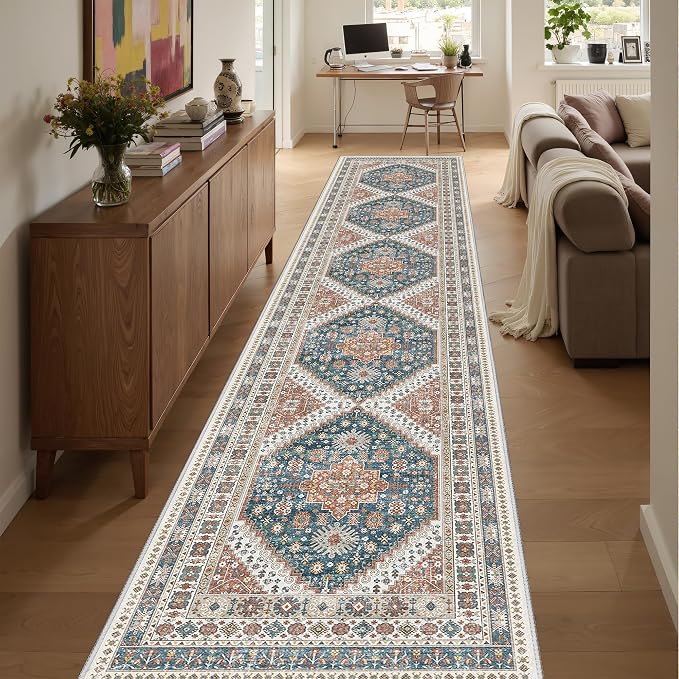 Washable Runner Rug 2.5x14, Long Kitchen Rugs Non-Slip, Soft Hallway Runner - Image 3