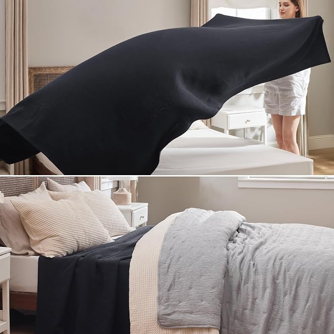 Bedsure GentleSoft 100% Cotton Large Blanket Oversized King - Image 4