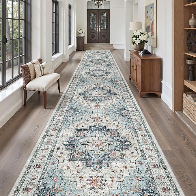 Madane Hallway Runner Rug 3x20 Washable Kitchen Runners 20ft, Soft Low-Pile - Image 2