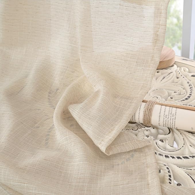BGment Linen Curtains 98 Inches Long - Image 8