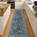 DUKINO 2x8 Washable Runner Rug, Non Slip Animal Kitchen Runner Rug, Low Pile by DUKINO