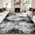 Washable Rug 8x10 Area Rugs for Living Room Bedroom Carpet Black | Indoor by Acapet