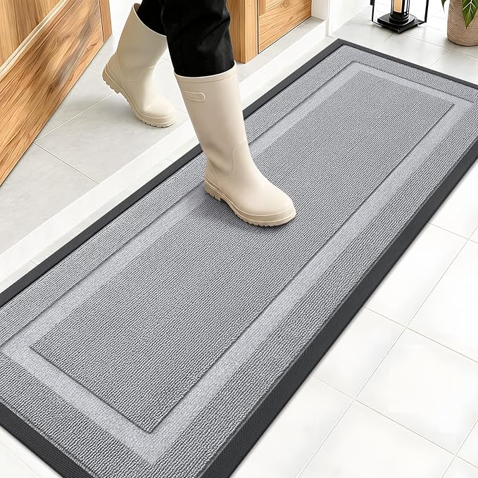 OLANLY Front Door Mat Outside 47x17, All-Season Heavy-Duty Rubber Doormat | by OLANLY