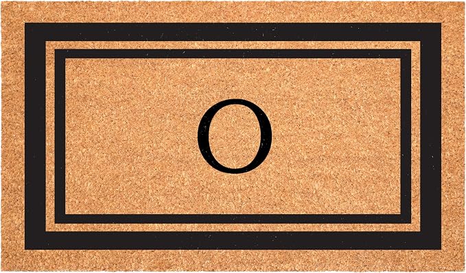 Calloway Mills 152962436O Black Border 24" x 36" Monogram Doormat by Callowaymills