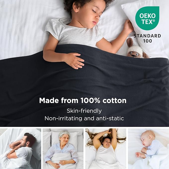 Bedsure GentleSoft 100% Cotton Large Blanket Oversized King - Image 2