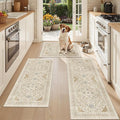 Madane Washable Kitchen Rug Set of 3 Small Area Rugs Non-Slip by Madane