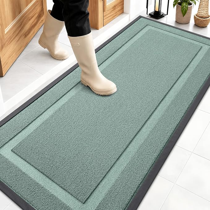 OLANLY Front Door Mat Outside 59x23, All-Season Heavy-Duty Rubber Doormat | by OLANLY