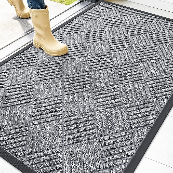 OLANLY Front Door Mat Outside Entrance 47x32, Waterproof Heavy-Duty Doormat | by OLANLY