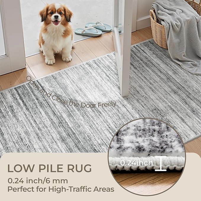 2x10 Runner Rug Non Slip, Washable Hallway Runner Rug, Laundry Room, Soft - Image 6