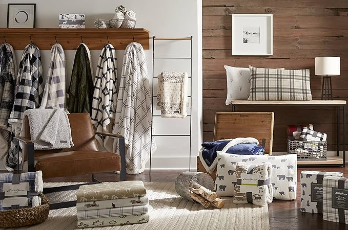 Eddie Bauer - Flannel Sheets Full Size, Anti-Pilling & Wrinkle Resistant Cotton, Touchably Soft for All-Season Comfort - Bed Sheets with Matching Pillowcases & Fitted Sheet (Retriever Friends)