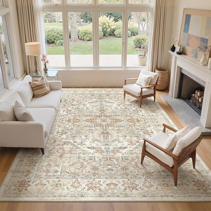 9x12 Area Rugs for Living Room, Large Washable Rug, Dining Room, Low Pile - Image 4