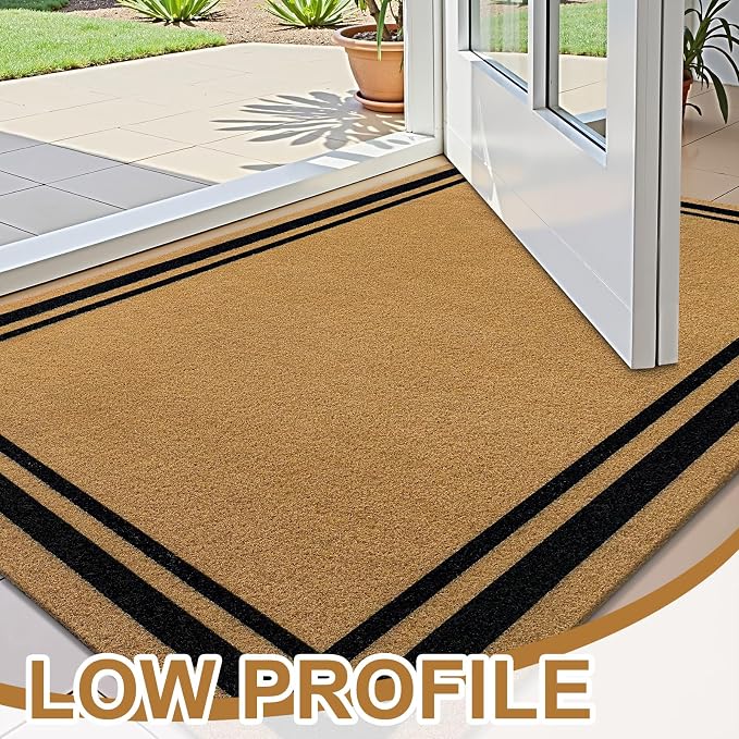 OLANLY Front Door Mat, Low Profile Doormat, Stain and Fade Resistant, - Image 4