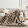 50x60 Inches Ultra-Soft Fuzzy Faux Fur Plush Throw Blanket by Serenhom