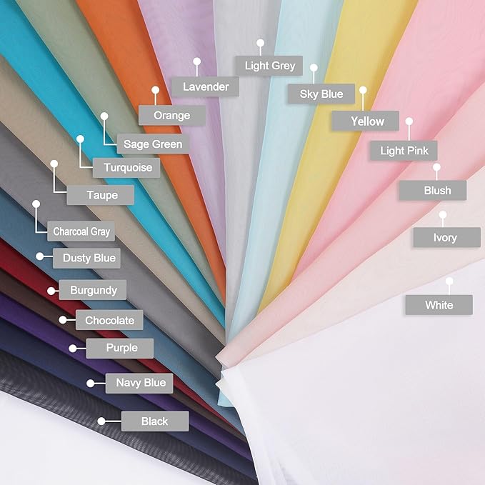 Chyhomenyc Pink Sheer Curtains 63 Inches Long 2 Panels, Light Filtering Bright - Image 6