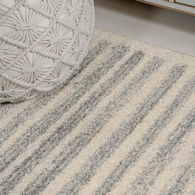 JONATHAN Y Khalil Modern Berber Stripe Cream/Gray Indoor Area Rug, Contemporary - Image 4