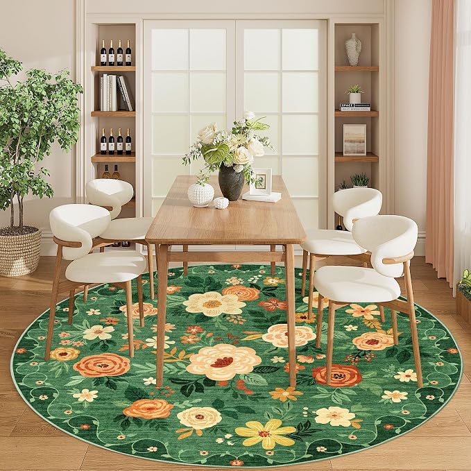 DUKINO 6ft Round Rug, Washable Circle Rug - Image 6