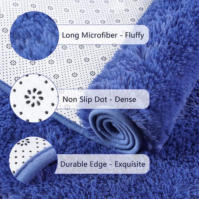 Chicrug Soft Area Rugs for Bedroom Living Room Plush Fluffy Rug 4x6 | Shag - Image 6
