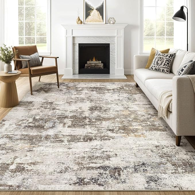 LOONGRUG 10x12 Area Rug Washable Large Neutral Modern Living Room Rug | by LOONGRUG