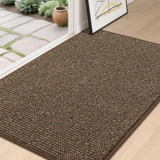 BEQHAUSE Dirt Trapper Door Mat 32" x 48", Non-Slip Washable Doormats, Low by BEQHAUSE