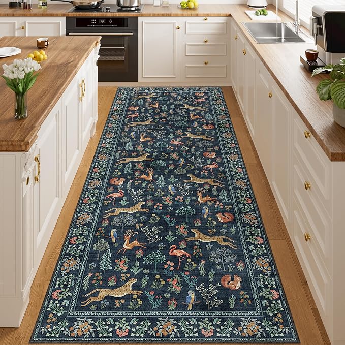 DUKINO 3x8 Runner Rug, Animal Washable Runner Rug - Image 6