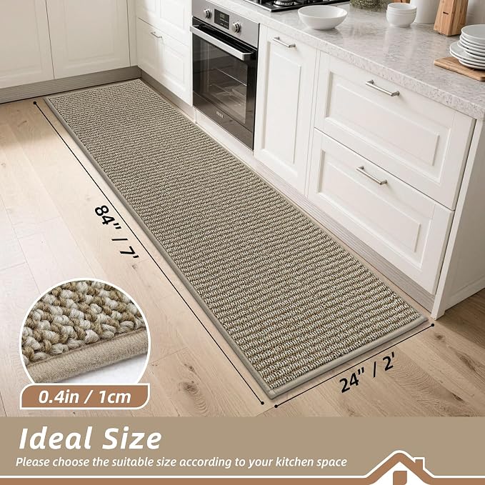 BEQHAUSE Kitchen Runner Rugs 24"x84", Kitchen Mats - Image 2