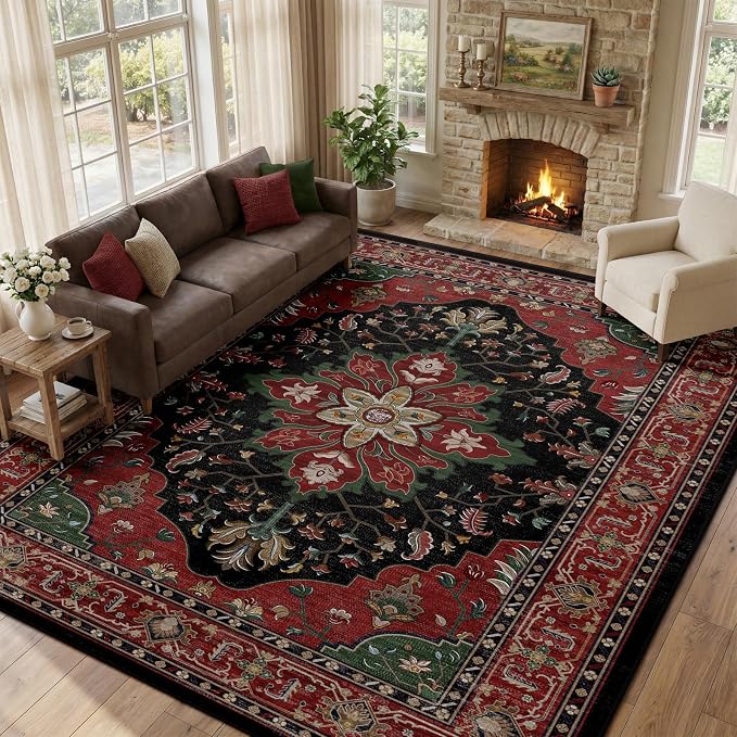 RELEANY Washable Area Rug, Large 10'x14', Water Repellent, Pet Friendly - Image 2