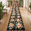 DUKINO 2x12 Washable Runner Rug, Floral Long Runner Rug by DUKINO