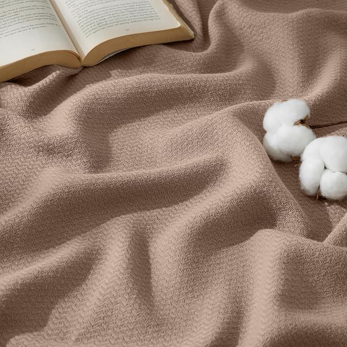 Bedsure GentleSoft 100% Cotton Blanket Queen Size by BEDSURE