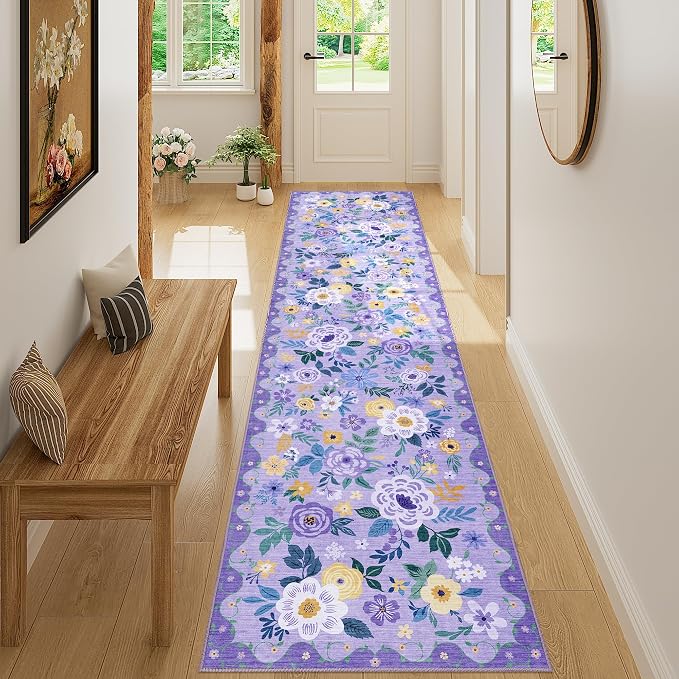DUKINO 2x8 Runner Rug, Washable Runner Rug by DUKINO