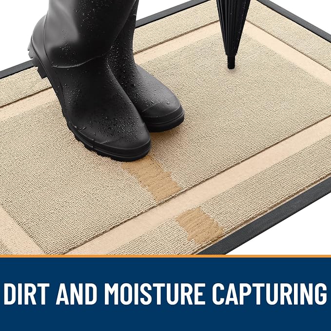 OLANLY Front Door Mat Outside 71x23, All-Season Heavy-Duty Rubber Doormat | - Image 4