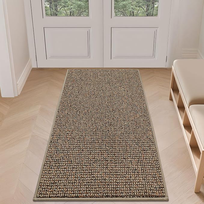 BEQHAUSE Dirt Trapper Door Mat 24" x 60", Non-Slip Washable Doormats, Low by BEQHAUSE