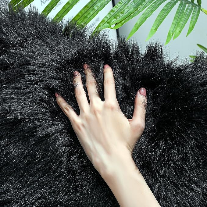 linmopm Faux Fur Sheepskin Rug, 3x4 ft | Shag Fluffy Fuzzy, High-Density Cushion - Image 4