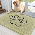 OLANLY Dog Door Mat for Muddy Paws 36x24, Paw Print Design Chenille Mud Mat | by OLANLY