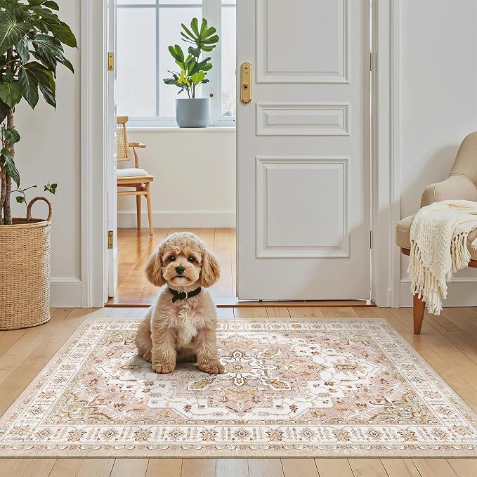 Madane Washable Area Rug 2x3 Small Entryway Rugs Non-Slip, Low Pile Floor Carpet - Image 2
