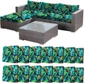 CALBODE 14 Pcs Stretch Outdoor Seat Cushion Covers, Breathable, Indoor/Outdoor by CALBODE