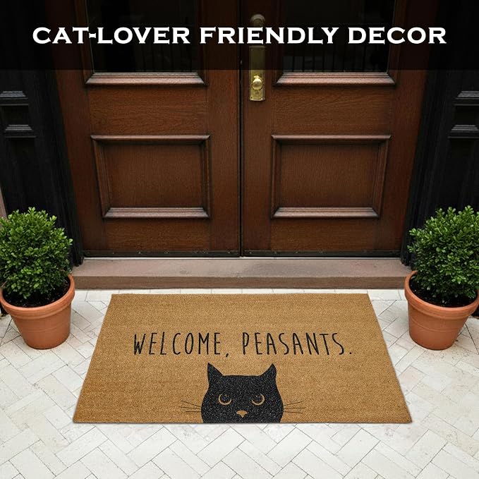 Welcome Peasants Door Mat Large 48x24 Inch, Pvc Backing, Dirt Scraper, - Image 8