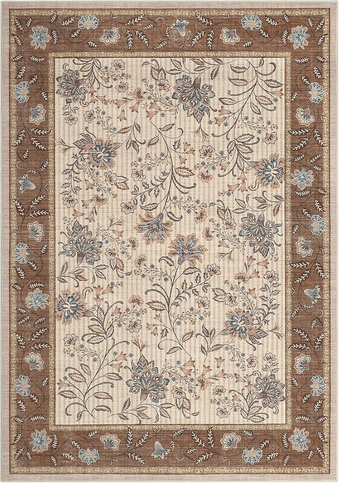 GarveeHome 8x10 Brown Washable Area Rug Living Room Bedroom Non Slip | - Image 9